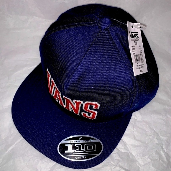 >Ⓜ️FLEXFIT TECH 1 10 ONE TEN TRUCKER, SNAP BACK BLUE VANS EMBROIDERED, BRAND NEW - Picture 2 of 14